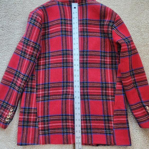 NWT Something Navy Plaid Tartan Blazer Coat "Marley" - Picture 15 of 16